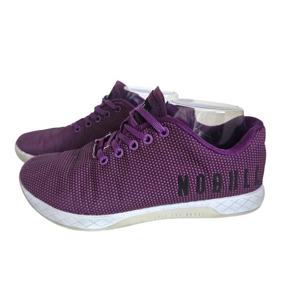 Nobull Supre Fabric Trainer Shoes Sneakers Purple Womens Size 8 Gym Crossfit - Picture 1 of 10
